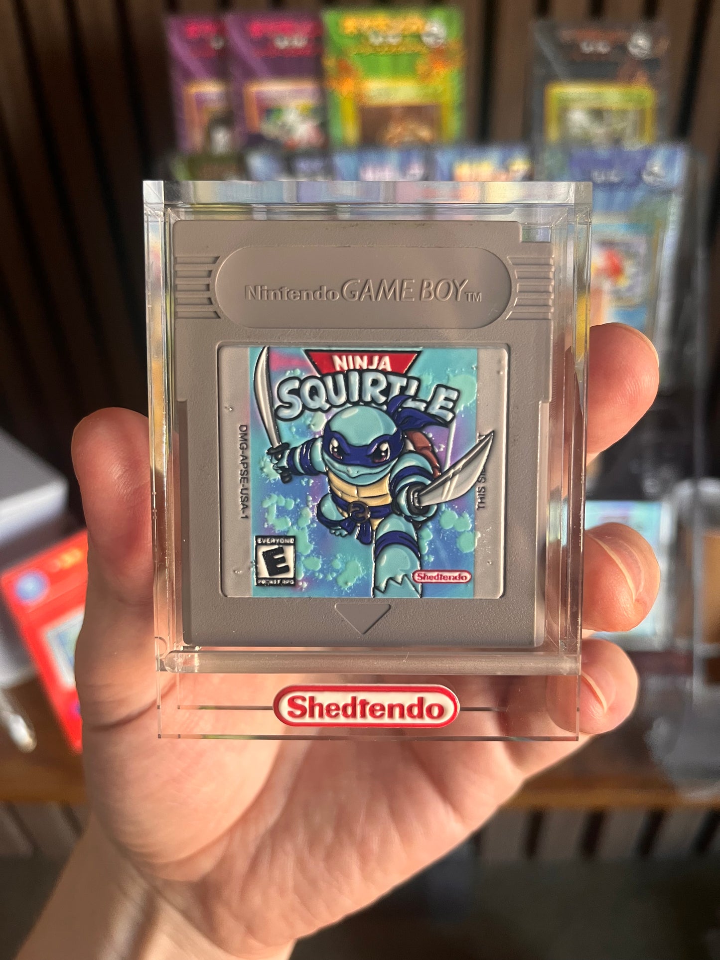 Ninja Squirtle custom printed gameboy game