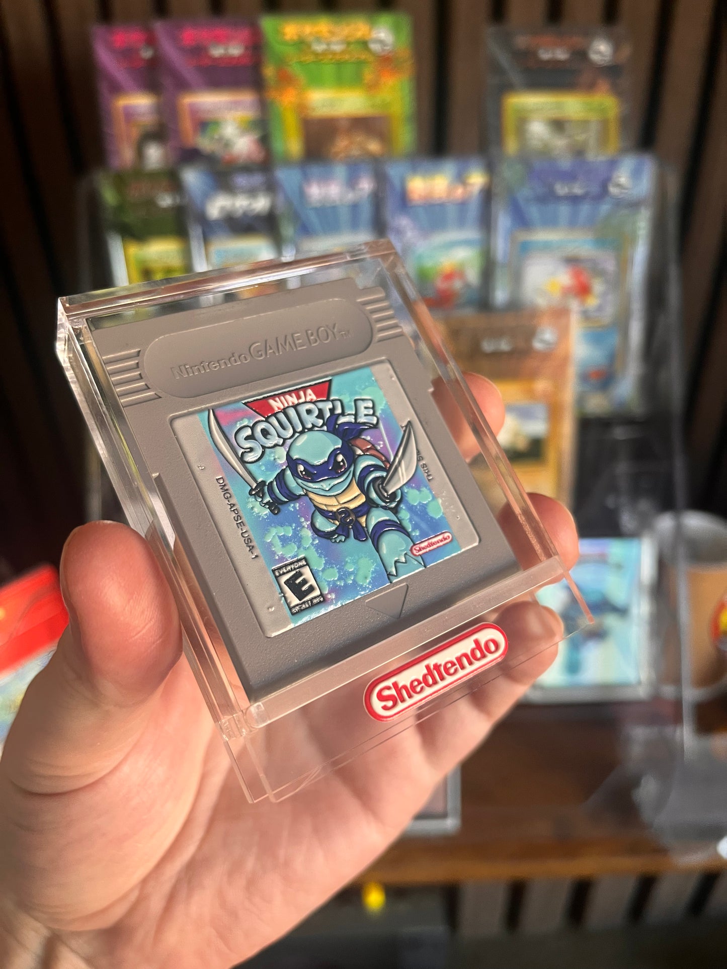 Ninja Squirtle custom printed gameboy game