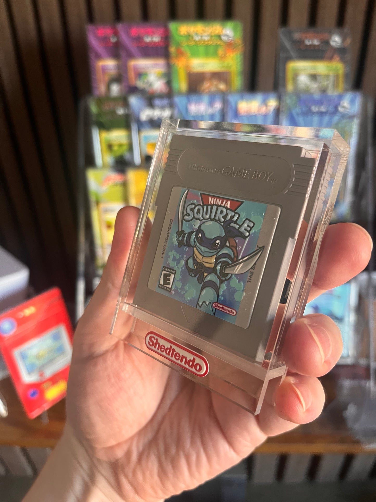 Ninja Squirtle custom printed gameboy game
