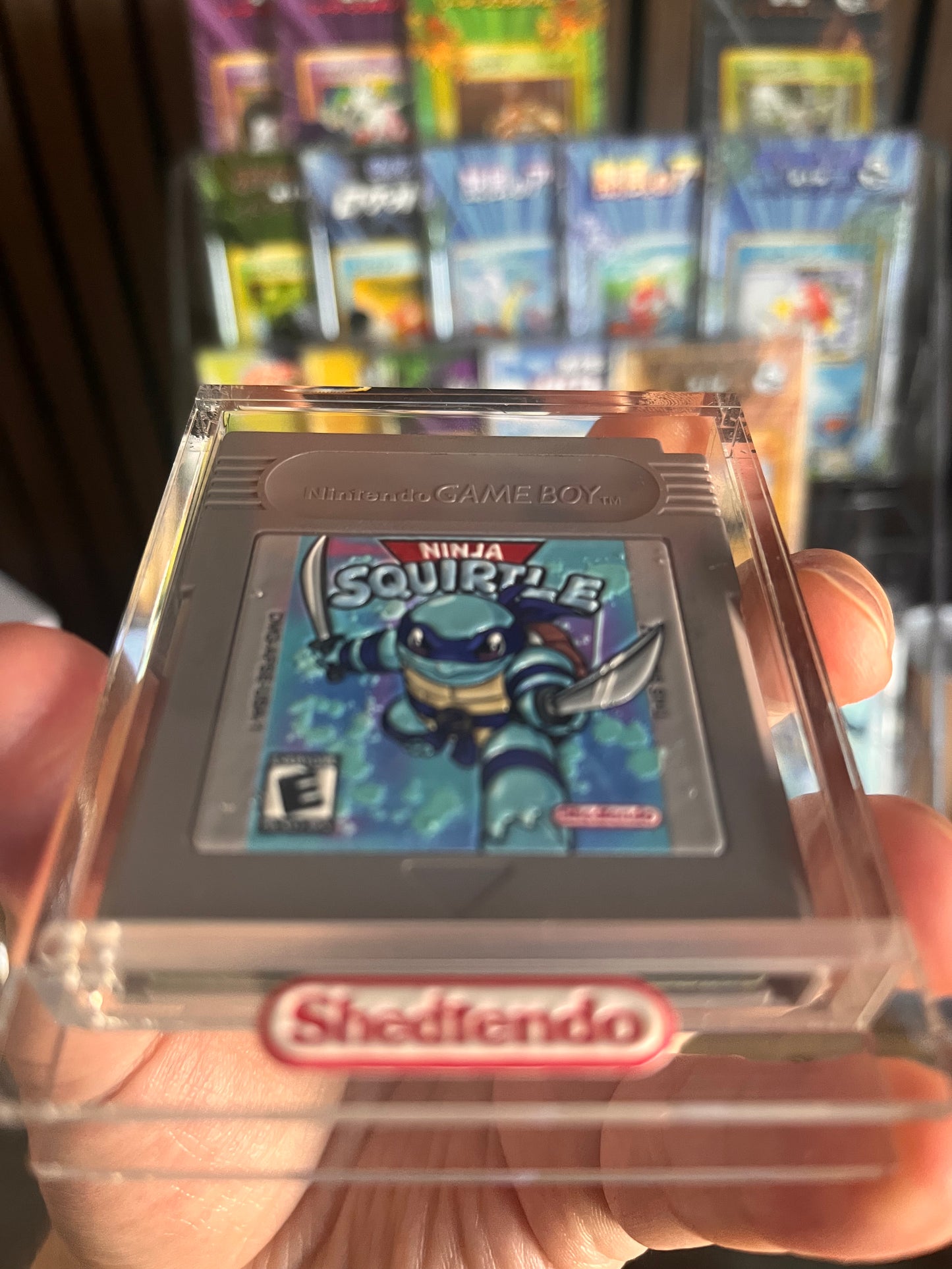Ninja Squirtle custom printed gameboy game
